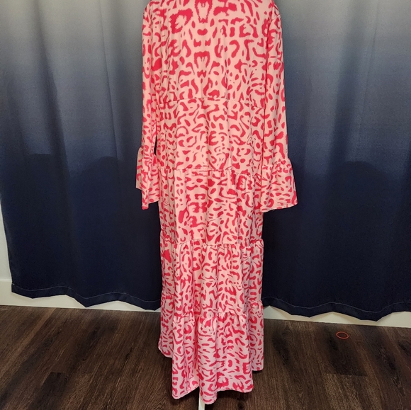 NWOT Ador hot pink leapord dress - Picture 4 of 4